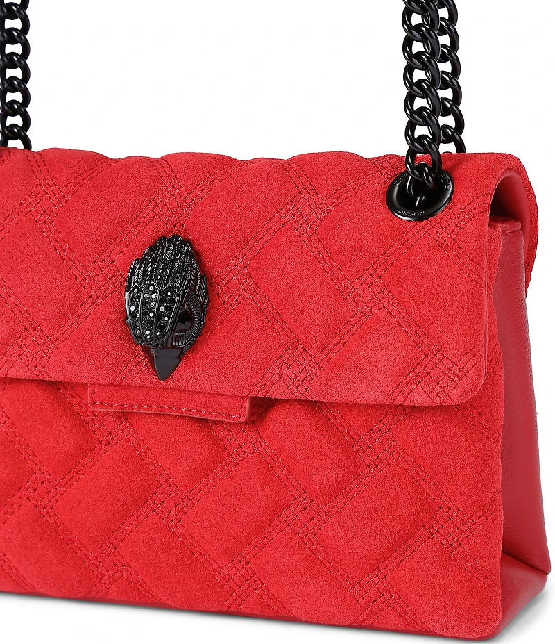 Kurt Geiger London Suede Leather Mini Kensington Convertible Crossbody Bag