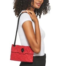 Kurt Geiger London Suede Leather Mini Kensington Convertible Crossbody Bag