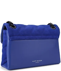 Kurt Geiger London Suede Leather Mini Kensington Convertible Crossbody Bag
