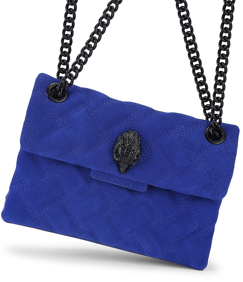 Kurt Geiger London Suede Leather Mini Kensington Convertible Crossbody Bag
