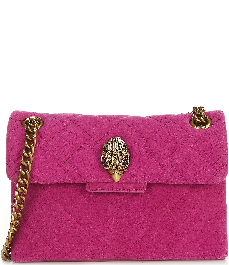 Kurt Geiger London Suede Leather Mini Kensington Convertible Crossbody Bag