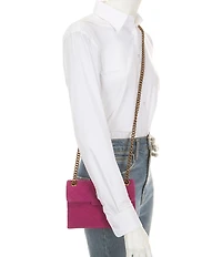 Kurt Geiger London Suede Leather Mini Kensington Convertible Crossbody Bag