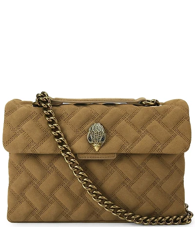 Kurt Geiger London Suede Medium Kensington Crossbody Shoulder Bag