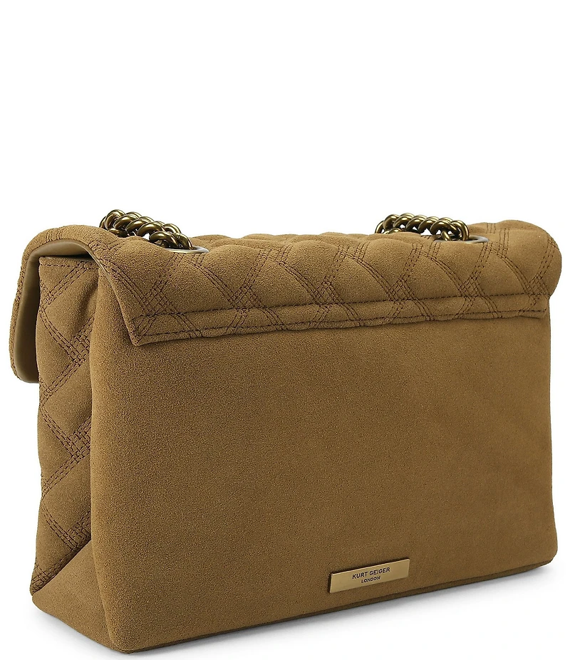 Kurt Geiger London Suede Medium Kensington Crossbody Shoulder Bag