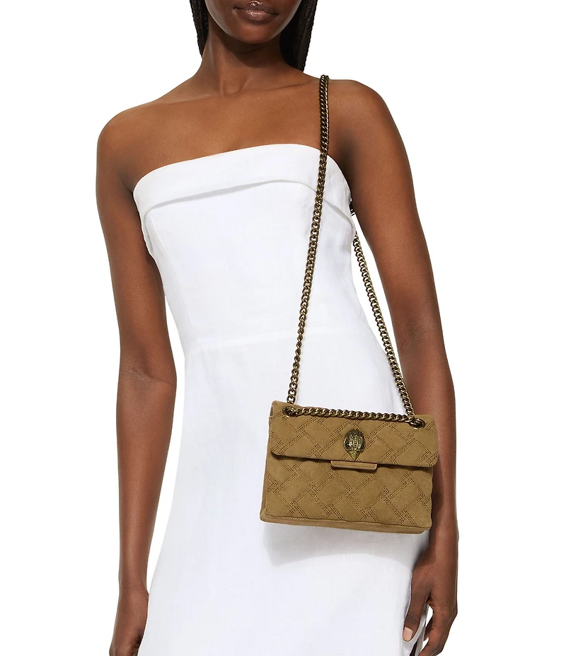 Kurt Geiger London Suede Medium Kensington Crossbody Shoulder Bag