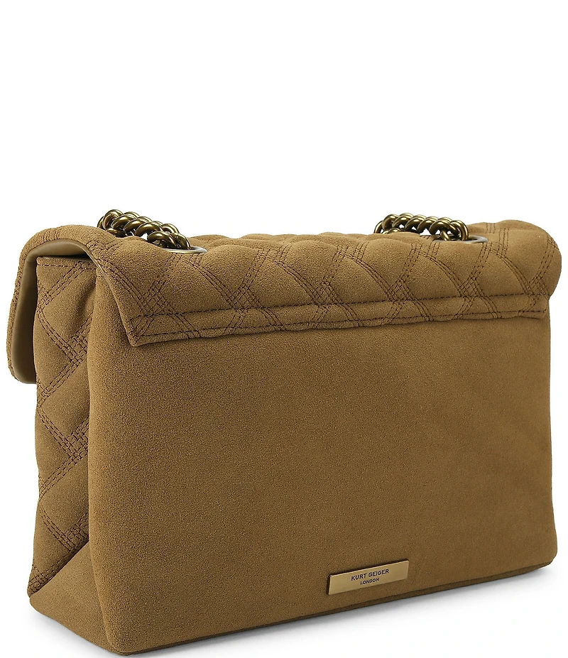 Kurt Geiger London Suede Medium Kensington Crossbody Shoulder Bag