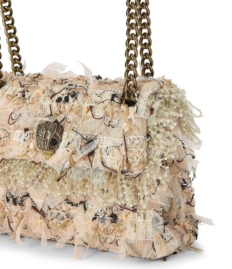 Kurt Geiger London Tweed Mini Kensington Convertible Crossbody Bag