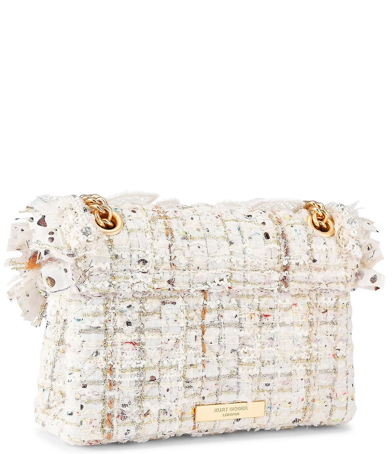 Kurt Geiger London Tweed Mini Kensington Crossbody Bag
