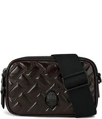Kurt Geiger London Two Zip Kensington Quilted Leather Camera Crossbody Bag