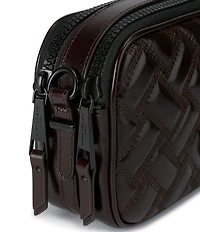 Kurt Geiger London Two Zip Kensington Quilted Leather Camera Crossbody Bag