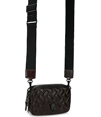 Kurt Geiger London Two Zip Kensington Quilted Leather Camera Crossbody Bag