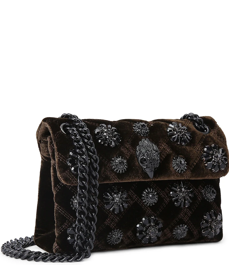 Kurt Geiger London Velvet Mini Kensington Convertible Crossbody Bag