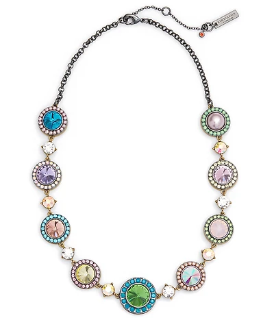 Kurt Geiger London Vintage Stone Gem Bib Collar Necklace