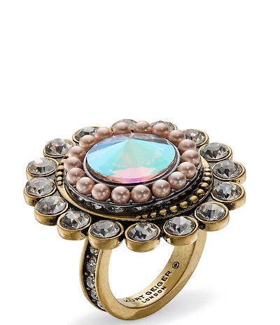Kurt Geiger London Vintage Stone Gem Cocktail Ring