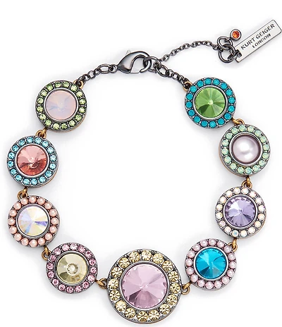 Kurt Geiger London Vintage Stone Gem Link Statement Line Bracelet