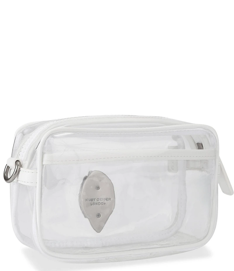 Kurt Geiger London Vinyl Kensington Small Clear Camera Crossbody Bag