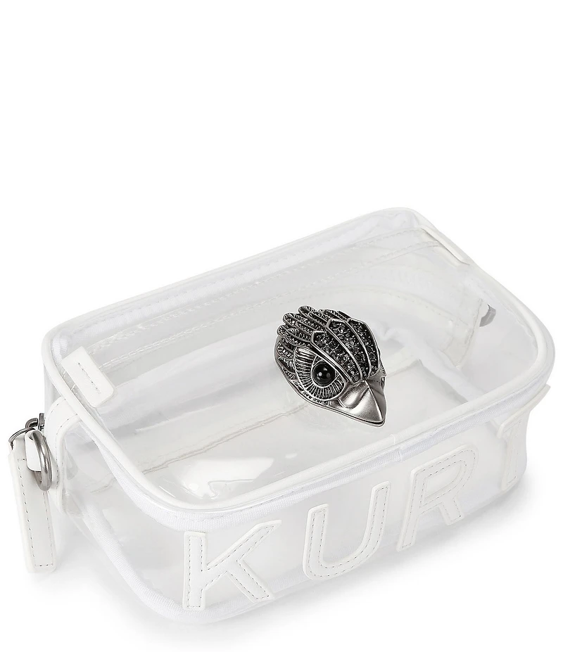 Kurt Geiger London Vinyl Kensington Small Clear Camera Crossbody Bag