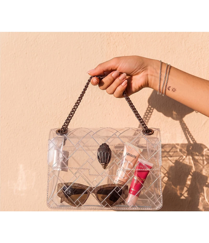 Kurt Geiger London Vinyl Clear Mini Kensington Crossbody Bag
