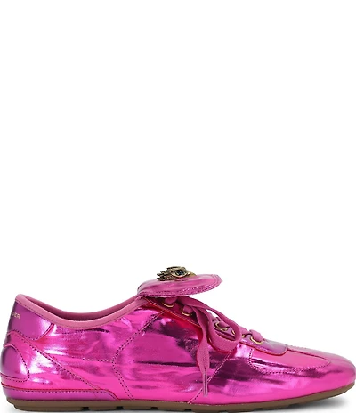 Kurt Geiger London Wembley Metallic Logo Ornament Leather Sneakers