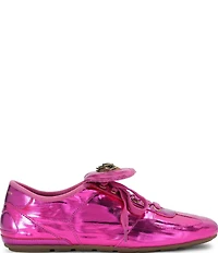 Kurt Geiger London Wembley Metallic Logo Ornament Leather Sneakers