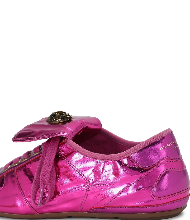 Kurt Geiger London Wembley Metallic Logo Ornament Leather Sneakers