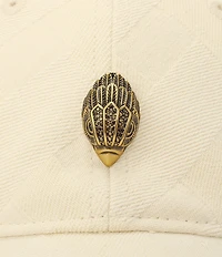 Kurt Geiger London White Denim Baseball Cap