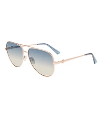 Kurt Geiger London Women's KGL1001 62mm Aviator Sunglasses