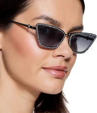 Kurt Geiger London Women's KGL1022 58mm Cat Eye Statement Sunglasses