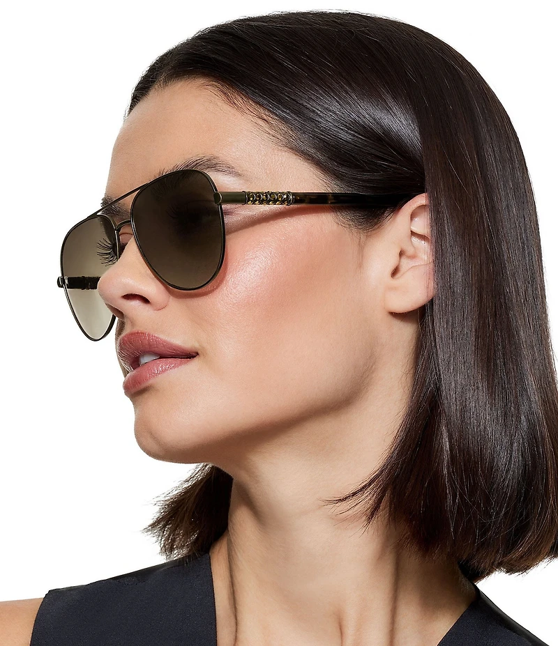 Kurt Geiger London Women's KGL1023 63mm Aviator Sunglasses