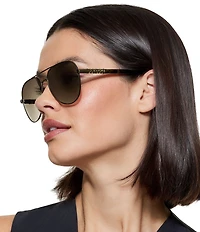 Kurt Geiger London Women's KGL1023 63mm Aviator Sunglasses