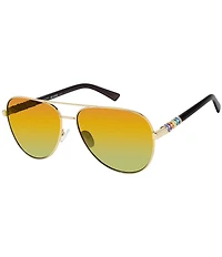 Kurt Geiger London Women's KGL1023 63mm Aviator Sunglasses