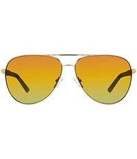 Kurt Geiger London Women's KGL1023 63mm Aviator Sunglasses