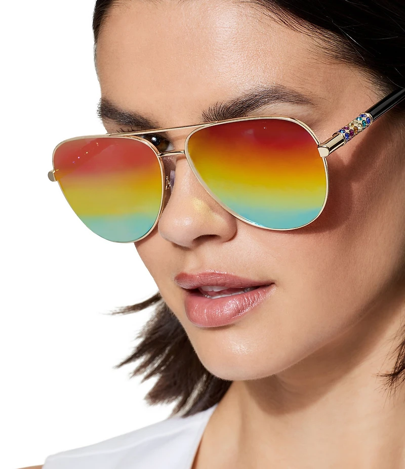 Kurt Geiger London Women's KGL1023 63mm Aviator Sunglasses