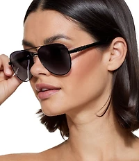 Kurt Geiger London Women's KGL1023 63mm Aviator Sunglasses