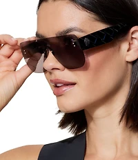 Kurt Geiger London Women's KGL1026 99mm Statement Shield Sunglasses