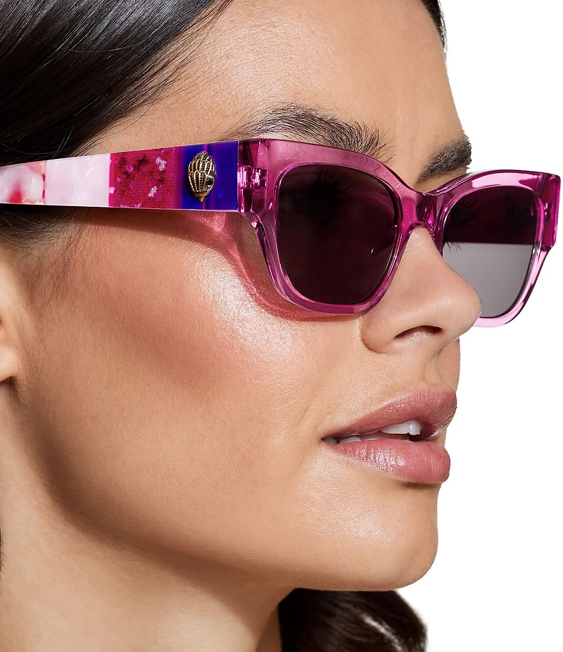 Kurt Geiger London Women's KGL1030 53mm Colorblock Cat Eye Sunglasses
