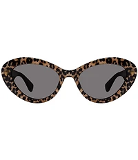 Kurt Geiger London Women's KGL1031Leopard Print 52mm Cat Eye Sunglasses