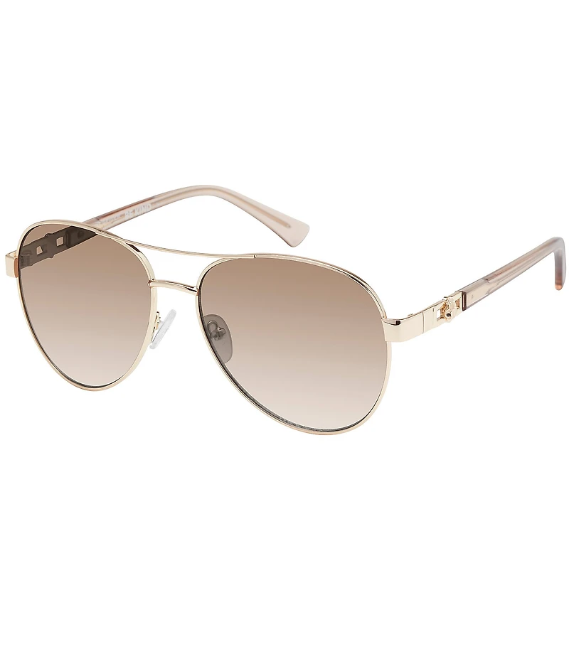 Kurt Geiger London Women's KGL1036 57mm Aviator Sunglasses