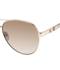 Kurt Geiger London Women's KGL1036 57mm Aviator Sunglasses