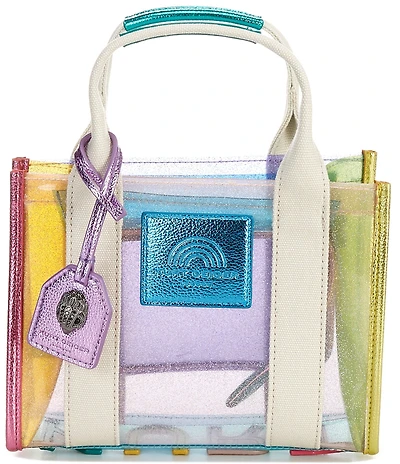 Kurt Geiger London Southbank XS Glitter Rainbow Vinyl Clear Tote Bag