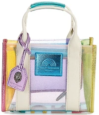 Kurt Geiger London Southbank XS Glitter Rainbow Vinyl Clear Tote Bag