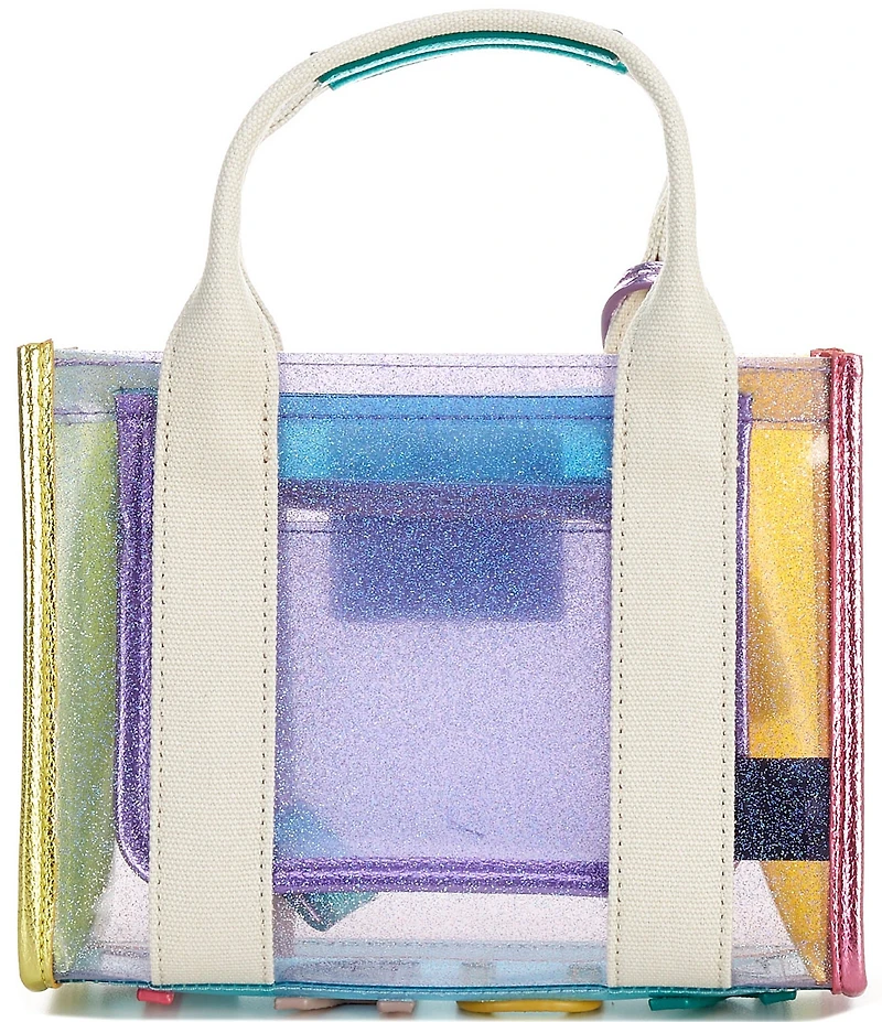 Kurt Geiger London Southbank XS Glitter Rainbow Vinyl Clear Tote Bag