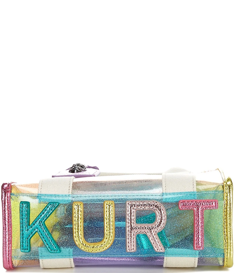 Kurt Geiger London Southbank XS Glitter Rainbow Vinyl Clear Tote Bag