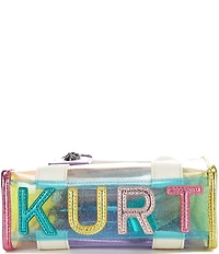 Kurt Geiger London Southbank XS Glitter Rainbow Vinyl Clear Tote Bag