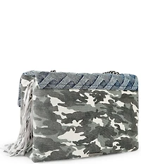 Kurt Geiger London XXL Crystal Kensington Denim Camo Crossbody Shoulder Bag