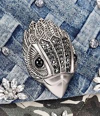 Kurt Geiger London XXL Crystal Kensington Denim Camo Crossbody Shoulder Bag