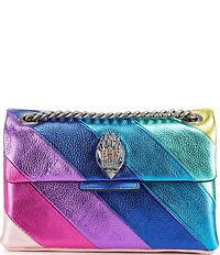 Kurt Geiger London Mini Kensington Metallic Rainbow Striped Crossbody Bag