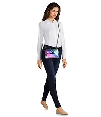 Kurt Geiger London Mini Kensington Metallic Rainbow Striped Crossbody Bag