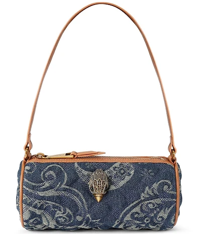Kurt Geiger Small Kensington Barrel Denim Shoulder Bag