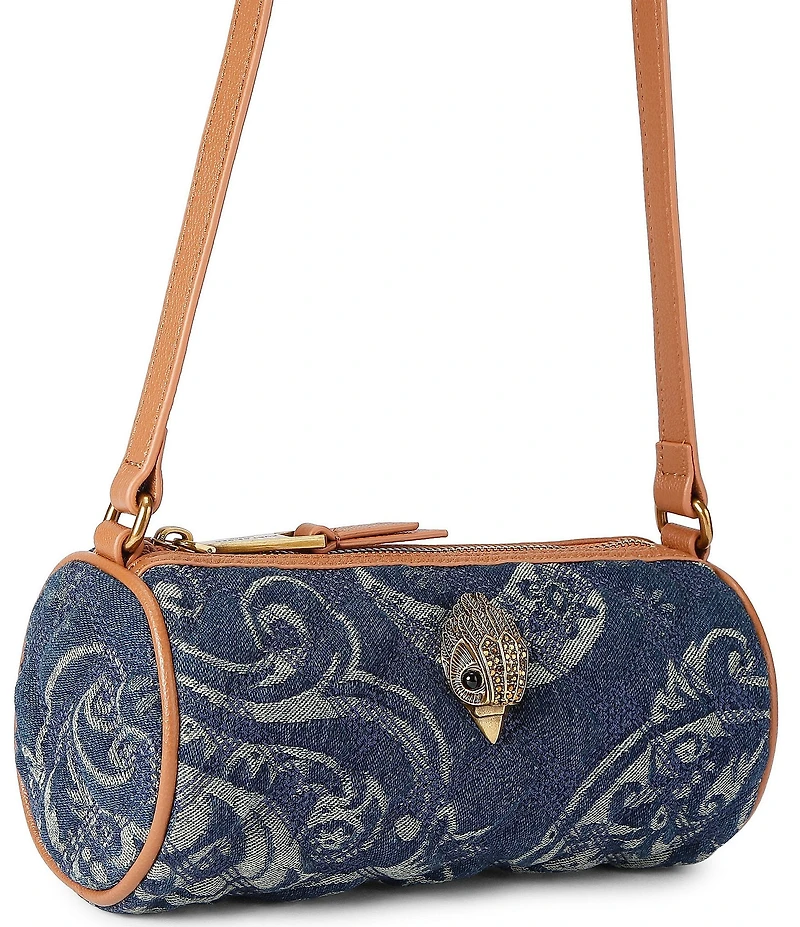 Kurt Geiger Small Kensington Barrel Denim Shoulder Bag
